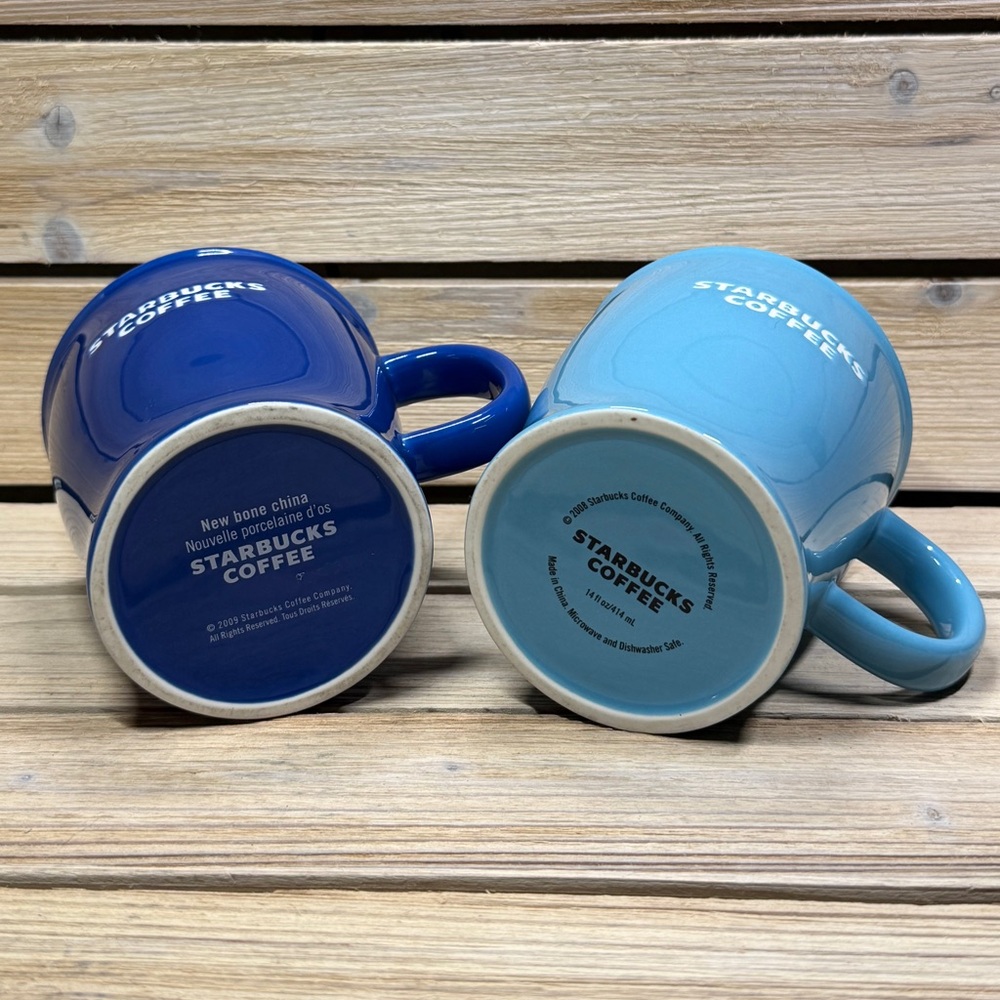Starbucks Blue Mugs - Set of 2 - Picture 7 of 8